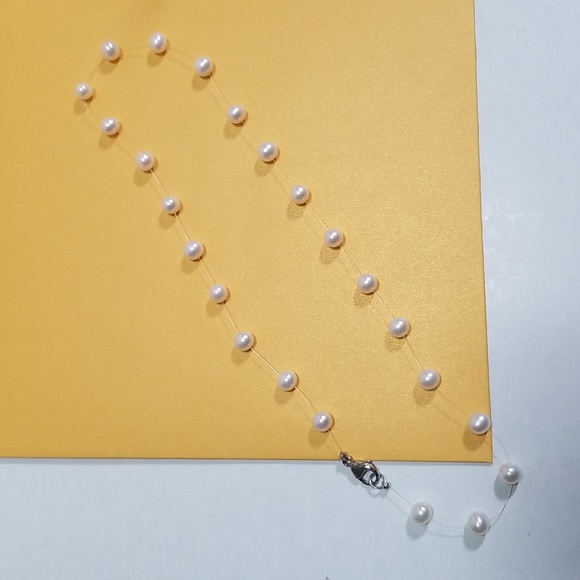 Honora 6-6.5mm Floating CFW Pearl Necklace Sterling Silver - Picture 6 of 9